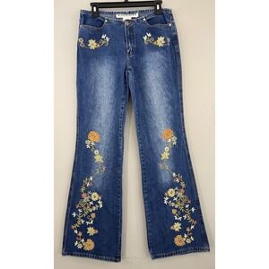 Joe Boxer Western Bareback Jeans Tagged Sz 7 Fits 29x32.5 Bootcut Flare Jeweled